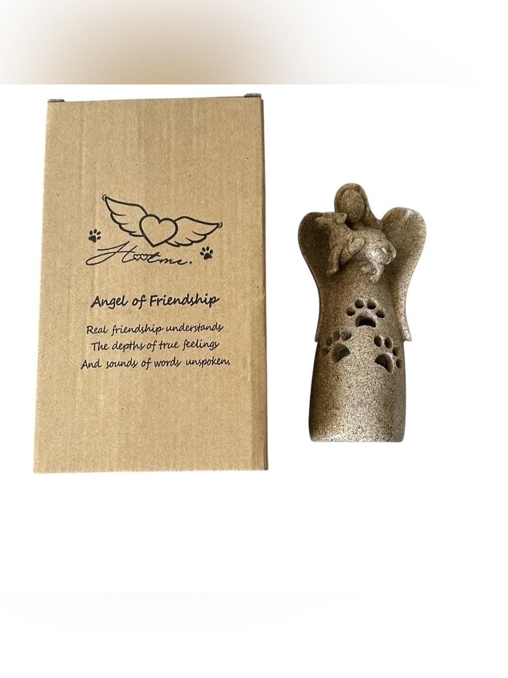 Angel of Friendship Dog Memorial Candle Holder - Picture 4 of 5